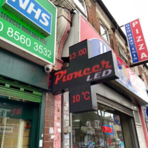 LED Pharmacy Cross 60x60cm